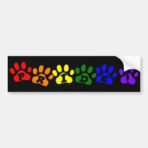 Adesivo Para Carro Arco-íris Pawprints do orgulho gay