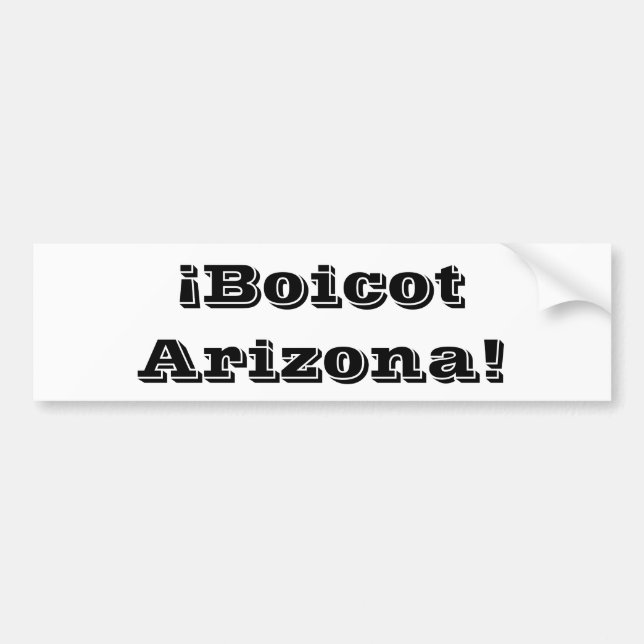 Adesivo Para Carro Arizona de Boicot (Frente)
