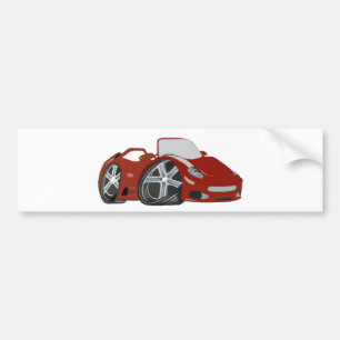 Adesivo Para Carro Arte vermelha do carro dos desenhos animados