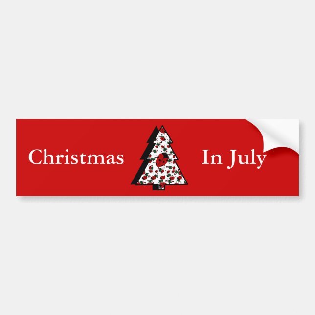 Adesivo Para Carro Árvore Ladybug de Natal (Frente)
