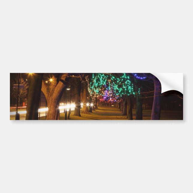 Adesivo Para Carro Árvores Luzes de Paris (Frente)
