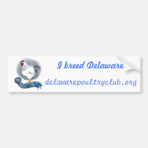 Adesivo Para Carro As aves domésticas de Delaware batem a etiqueta d