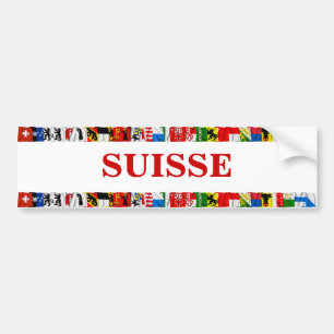 Adesivo Para Carro As bandeiras dos cantões da suiça, franceses