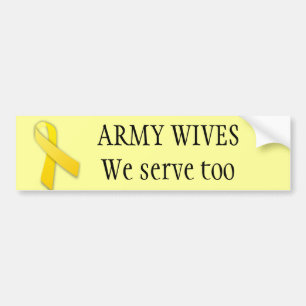 Adesivo Para Carro As esposas do exército servem demasiado
