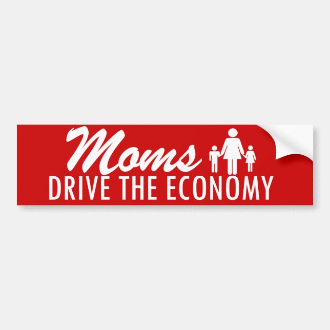 Adesivo Para Carro As mães conduzem a economia (Frente)