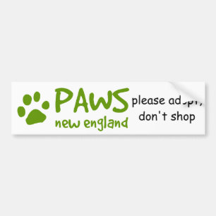 Adesivo Para Carro As PATAS, adotam não compram o autocolante no