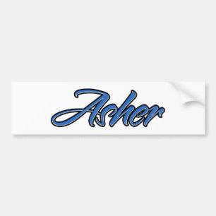 Adesivo Para Carro Asher Name blue Aufkleber Sticker Autoaufkleber