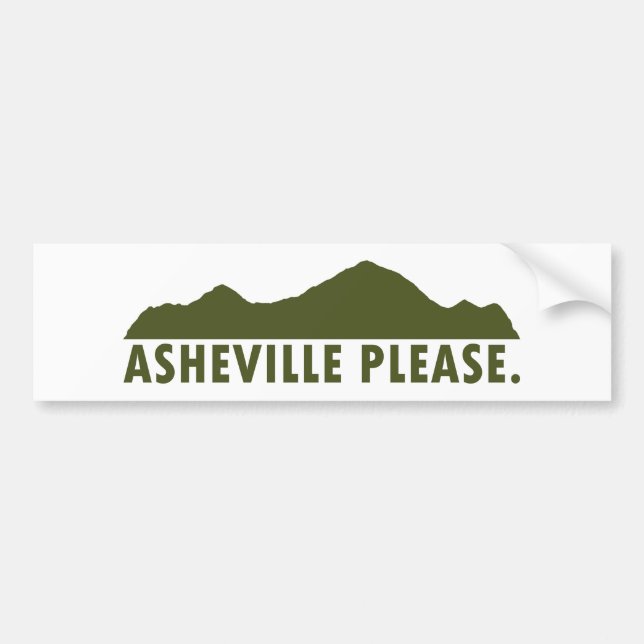 Adesivo Para Carro Asheville Por Favor (Frente)