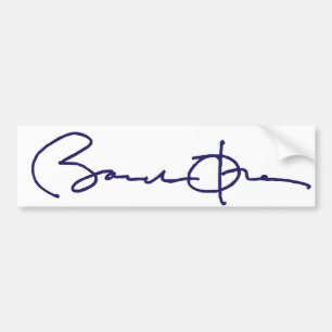 Adesivo Para Carro Assinatura de Barack Obama