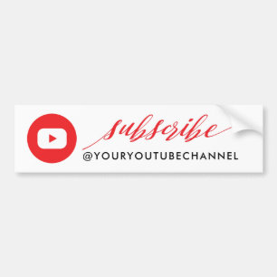 Adesivo Para Carro Assine a mídia social moderna do YouTube