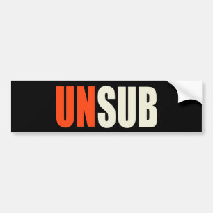 Adesivo Para Carro Assunto do desconhecido de Unsub