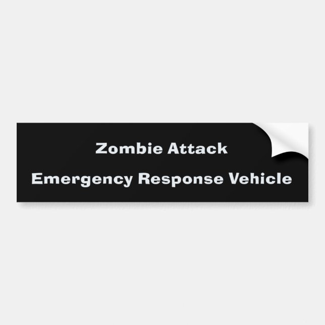Adesivo Para Carro Ataque BumperSticker do zombi (Frente)