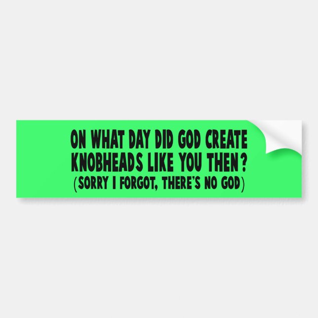 Adesivo Para Carro Ateu (Frente)