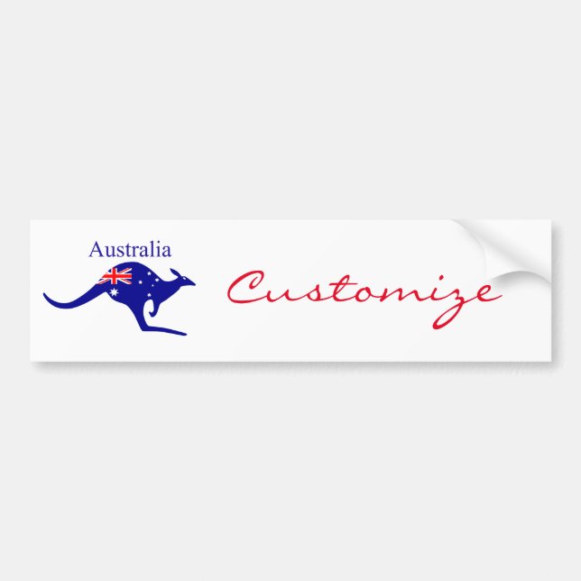 Adesivo Para Carro Australia Flag Kangaroo Thunder_Cove (Frente)