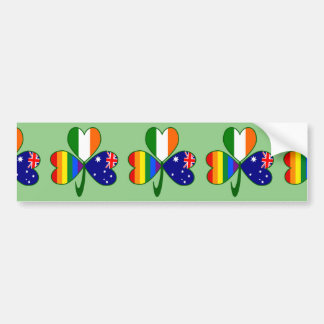 Adesivo Para Carro Australian Irish Gay Pride Shamrock