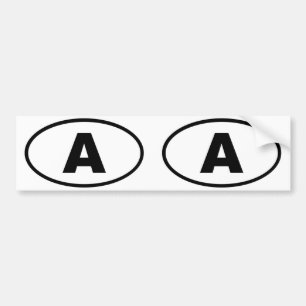 Adesivo Para Carro Áustria - A - oval europeu