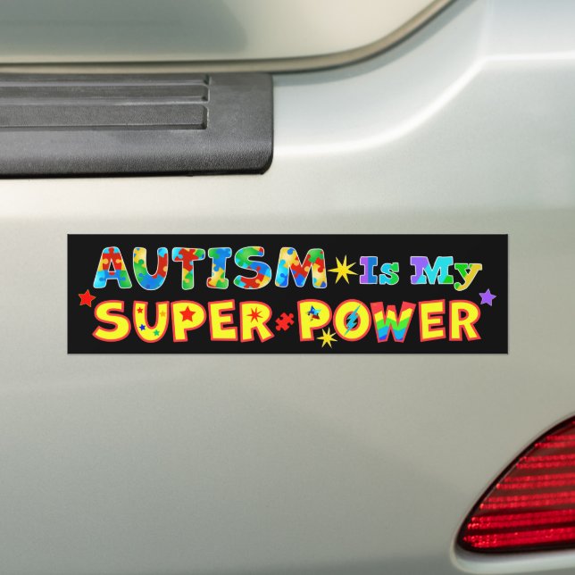 Adesivo Para Carro Autismo É Meu Super Poder (No carro)