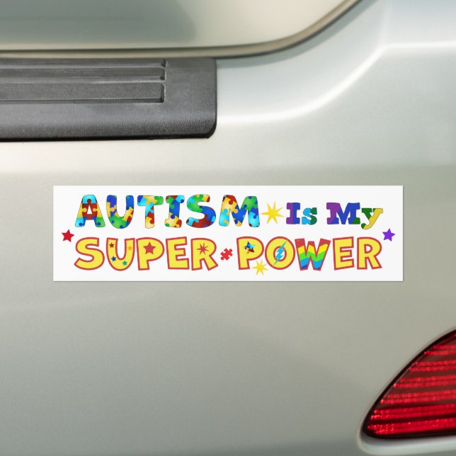 Adesivo Para Carro Autismo É Meu Super Poder (No carro)