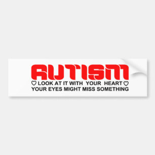 Adesivo Para Carro Autismo melhor visto com o coração