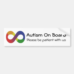 Adesivo Para Carro Autismo no Conselho - Símbolo infinito