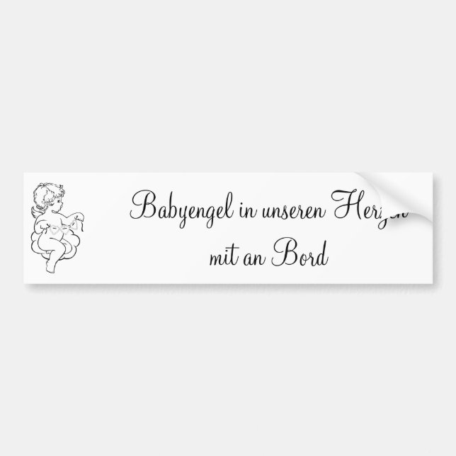 Adesivo Para Carro Autocolante de automóvel anjo de bebé em nossos (Frente)