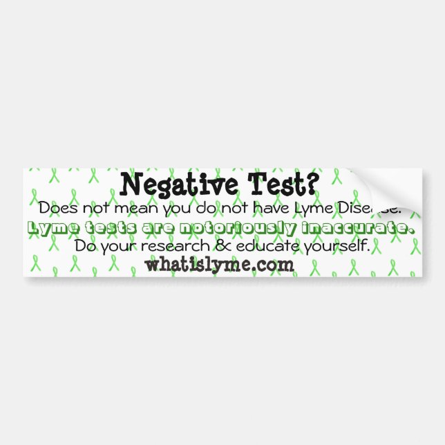 Adesivo Para Carro Autocolante de aviso de Lyme (Frente)
