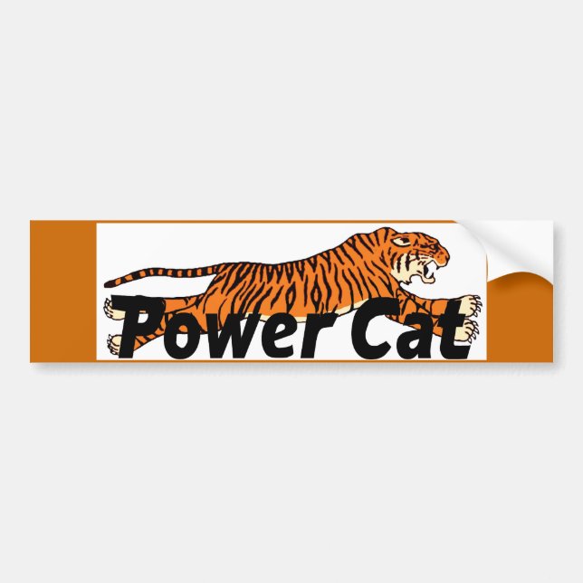 Adesivo Para Carro Autocolante de Bumper Power Cat (Frente)