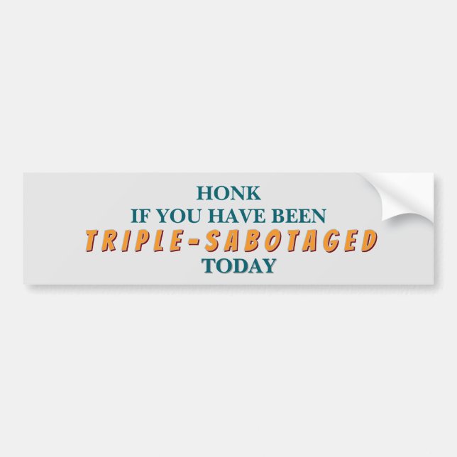 Adesivo Para Carro Autocolante de Sabotagem Tripla (Frente)