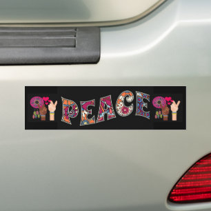 Adesivo Para Carro Autocolante do Bumper de Paz