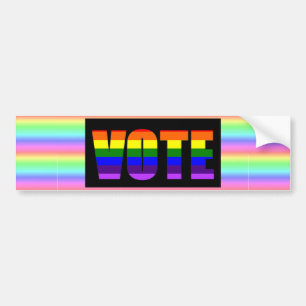 Adesivo Para Carro Autocolante do Rainbow LGBT Vote