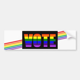 Adesivo Para Carro Autocolante do Rainbow LGBT Vote