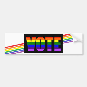 Adesivo Para Carro Autocolante do Rainbow LGBT Vote