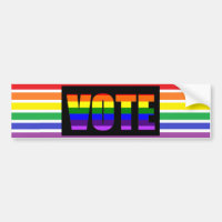 Autocolante do Rainbow LGBT Vote