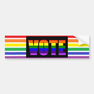 Adesivo Para Carro Autocolante do Rainbow LGBT Vote