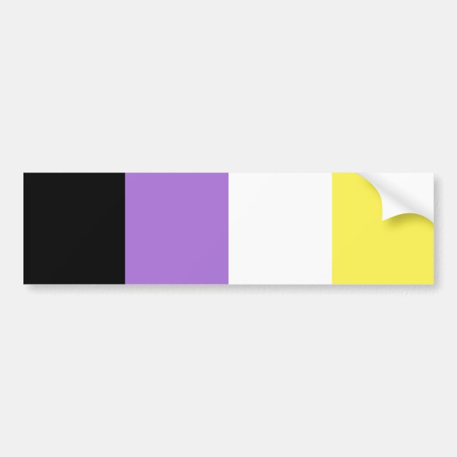 Adesivo Para Carro Autocolante Não-Binário (Frente)