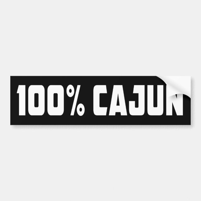 Adesivo Para Carro Autocolante no vidro traseiro 100% de Cajun (Frente)