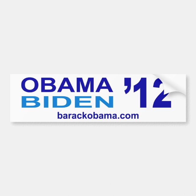 Adesivo Para Carro Autocolante no vidro traseiro 2012 de Obama Biden (Frente)