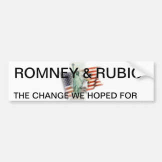 ADESIVO PARA CARRO AUTOCOLANTE NO VIDRO TRASEIRO 2012 DE ROMNEY/RUBIO