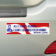 Adesivo Para Carro Autocolante no vidro traseiro azul branco vermelho (On Car)