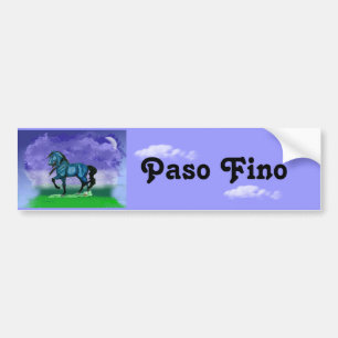 Adesivo Para Carro Autocolante no vidro traseiro azul do cavalo de