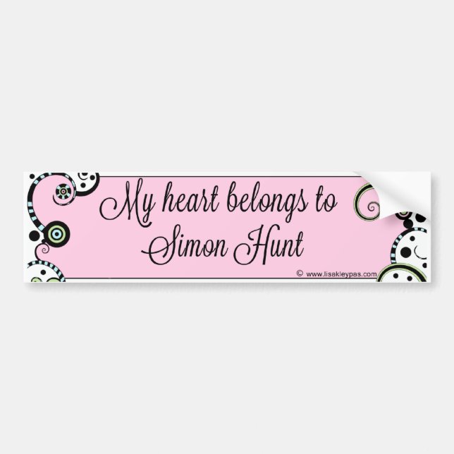 Adesivo Para Carro Autocolante no vidro traseiro da caça de Simon (Frente)