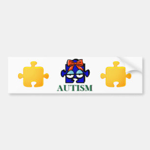 Adesivo Para Carro Autocolante no vidro traseiro da cara do autismo