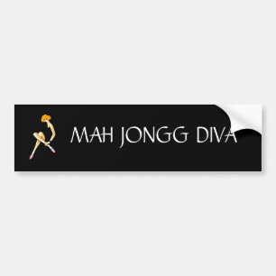 Adesivo Para Carro Autocolante no vidro traseiro da diva do Mah Jongg