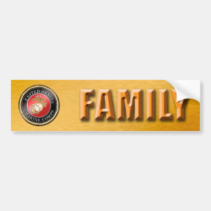 Adesivo Para Carro Autocolante no vidro traseiro da família do USMC