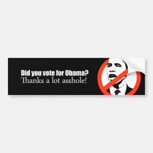 Adesivo Para Carro Autocolante no vidro traseiro de Anti-Obama - voc
