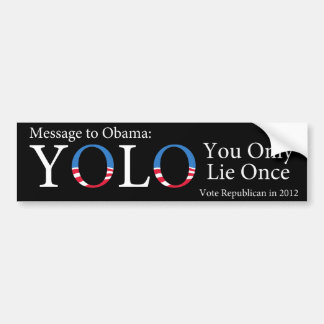Adesivo Para Carro Autocolante no vidro traseiro de Anti-Obama YOLO