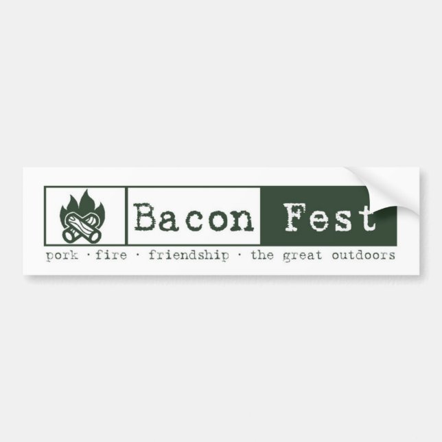 Adesivo Para Carro Autocolante no vidro traseiro de BaconFest (Frente)