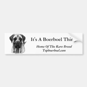Adesivo Para Carro Autocolante no vidro traseiro de Boerboel
