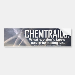 Adesivo Para Carro Autocolante no vidro traseiro de Chemtrails