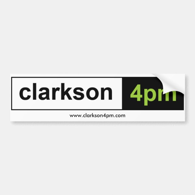 Adesivo Para Carro Autocolante no vidro traseiro de Clarkson4pm (Frente)
